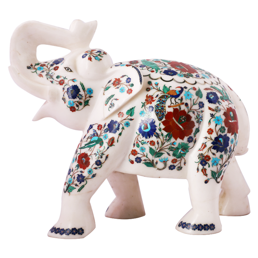 marble inlay elephant