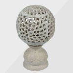 White Marble Inlay Candle Votive